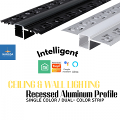 LED Ceiling & Wall Lighting Linear Lights LED Recessed Aluminum Profile Intelligent Lights Voice Control TUYA APP Control Lighting Automation