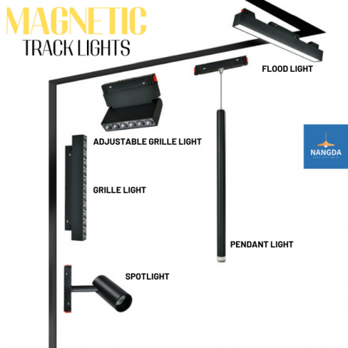Interior Design Magnetic Track Light Linear Light Ceiling Lighting Aluminum Profile Intelligent lighting Voice Control