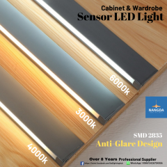 Ultra-thin Cabinet Light Sensor light Anti-Glare Design SMD 2835 LED Lighting