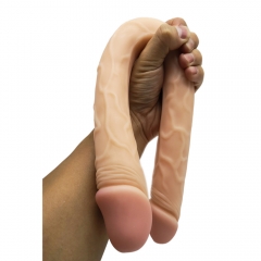 46CM Sex U Shape Big Dildo Double Dong Penis Artificial Penis Long  Dildo Lesbian Vagina Anal Plug Sex Toys for Women Flexible Soft