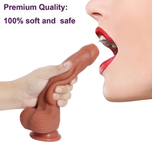 Silicone Foreskin Dildo Sex Toys For Woman Realistic Penis With Suction Cup G Spot Vagina Stimulator Female Masturbation Sex Products