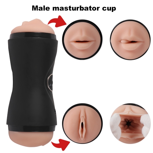 Realistic 3D Soft Deep Throat Maiden  double Vagina Anal Deep Pocket Pussy Ass Male Masturbator Sex Toys for Men Sucking Cup Adult Toys