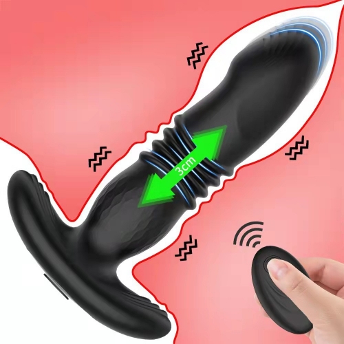 HOWOSEX Telescopic Vibrating Butt Plug Anal Vibrator Wireless Remote Sex Toys for Women Ass Anal Dildo Prostate Massager Men Buttplug