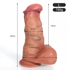 HOWOSEX Large Wide Realistic Huge Dildo With Big Knot Strong Suction Fantasy Anal Massage Butt Plug Vaginal Stimulate Penis Sex Toys 18+