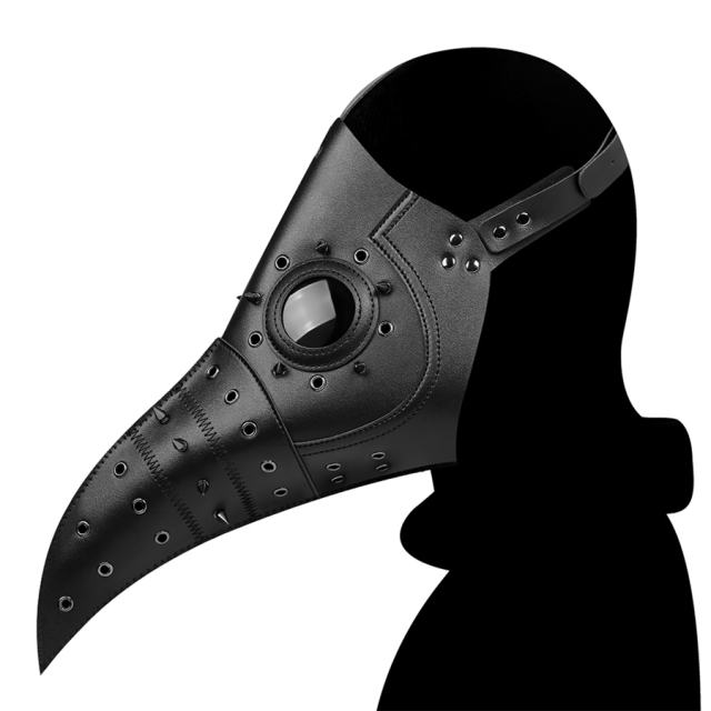 Steam Punk PU Leather Plague Doctor Mask Bird Halloween Cosplay Costume Props PBM010