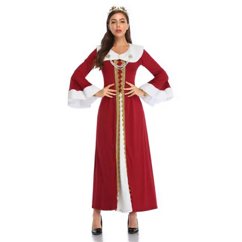Classic Halloween Queen Costume Mardi Gras Ancient Outfits Retro Court Theme Costume