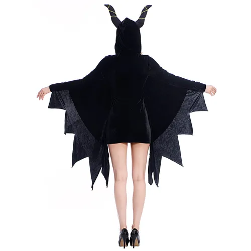Maleficent Cosplay Costume Devils Vampires Halloween Fancy Dress PQ1708