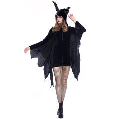 Maleficent Cosplay Costume Devils Vampires Halloween Fancy Dress PQ1708