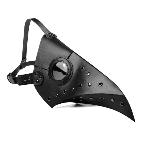 Halloween Costume Props Leather Plague Doctor Headgear PU Medieval Masquerade Mask