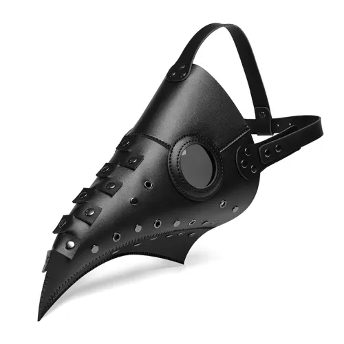 Doctor Costume Props Scary Leather Plague Bird Headgear PU Medieval Mardi Gras Mask