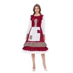 Little Red Riding Hood Costumes Mardi Gras Fairy Tale Fancy Dresses Classic Carnival Cosplay Outfits