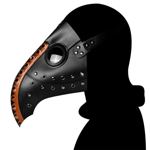 Leather Medieval Masquerade Headgear PU Plague Doctor Mask