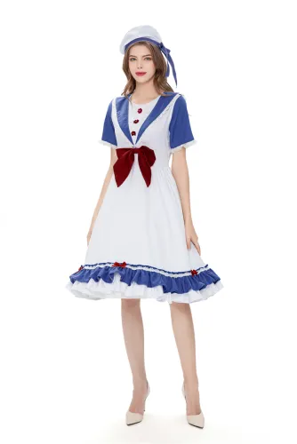 Halloween Lolita Fancy Dresses Carnival Navy Outfits Female Sailor Cosplay Theme Costume
