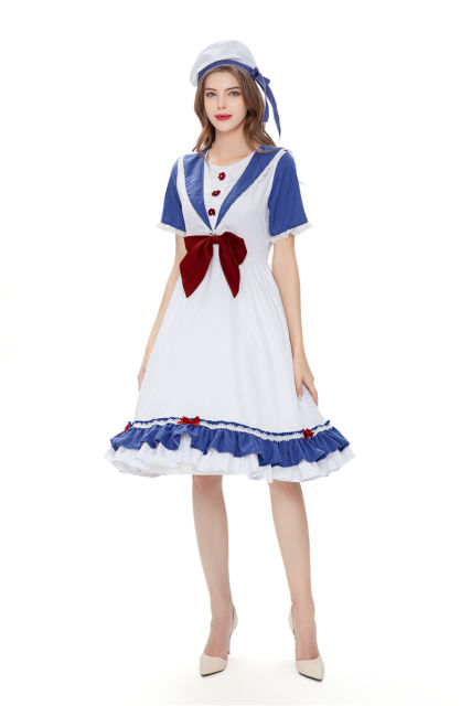 Halloween Lolita Fancy Dresses Carnival Navy Outfits Female Sailor Cosplay Theme Costume