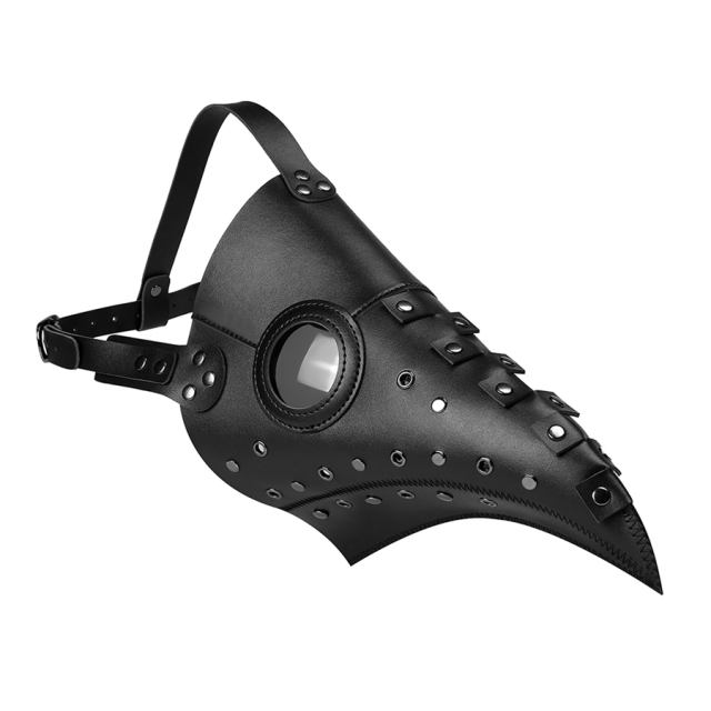 Doctor Costume Props Scary Leather Plague Bird Headgear PU Medieval Mardi Gras Mask
