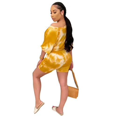 Women Two Piece Pants Summer Half Sleeve Crop Tops Casual Streetwear PQCM737