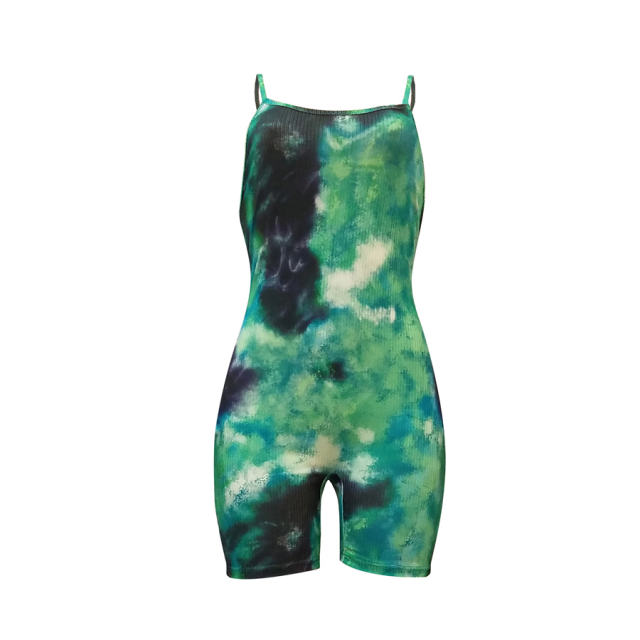 Tie Dyed Summer Sexy Tracksuits Spaghetti Strap Trendy Clothing