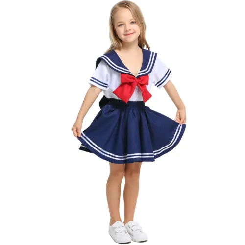 Children's School Uniform JK Costumes Naval Collar Kid Sailor Suit PQPS9113