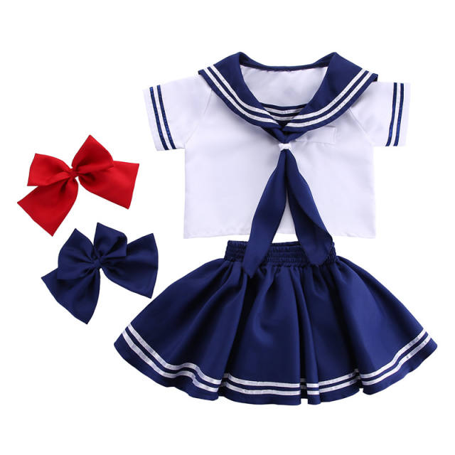 Children's School Uniform JK Costumes Naval Collar Kid Sailor Suit PQPS9113