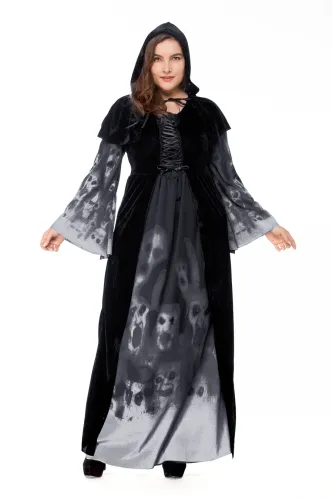 Halloween Skull Print witch Costume Vampire Suit PQPS1366