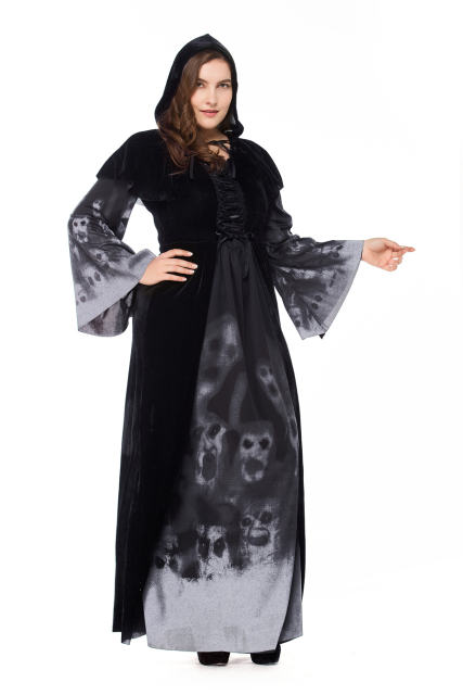 Halloween Skull Print witch Costume Vampire Suit PQPS1366