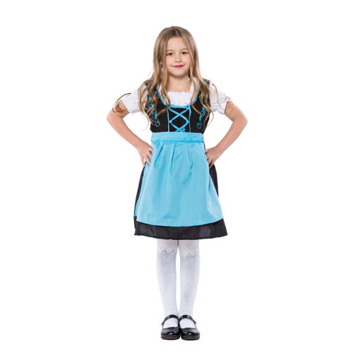 Blue Mardi Gras Kid Bavarian Beer Girl Maid Costumes PQPS16018