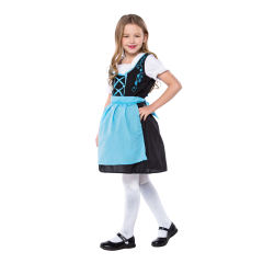 Blue Mardi Gras Kid Bavarian Beer Girl Maid Costumes PQPS16018