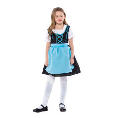 Blue Mardi Gras Kid Bavarian Beer Girl Maid Costumes PQPS16018