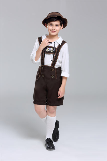 Children Hansel Shirts Teenage Oktoberfest Costume PQPS041