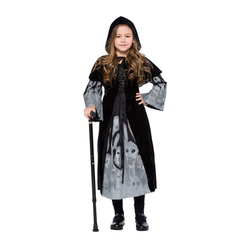 Glow In Dark Halloween Witch Costume For Girl PQPS1365