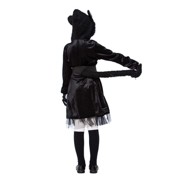 Kid Carnival Stage Show Black Cat Cosplay Uniform PQPS1717