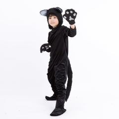 Halloween Black Cat Costume For Boy Animal Uniform PQPS1714