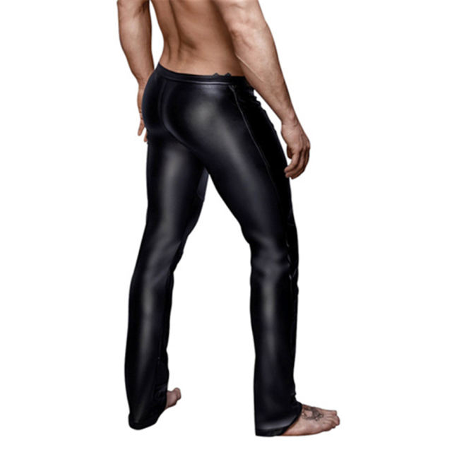 Men Sexy Faux Leather Pants Performance Skinny Clothing PQX6003