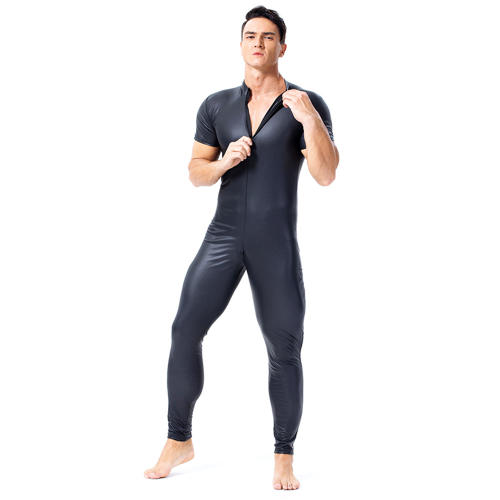 Men PVC Jumpsuit AV Cosplay Clothing Plus Size Clubwear PQX6001