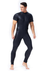 Men PVC Jumpsuit AV Cosplay Clothing Plus Size Clubwear PQX6001