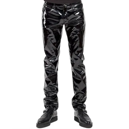 Wet Look Patent Leather Men's PU Trousers PQXX6005