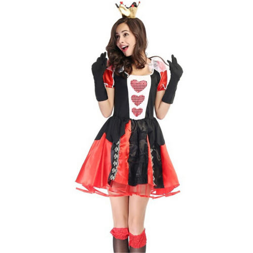 Sexy Cosplay Red Heart Queen Fancy Dress For Women PQMR369