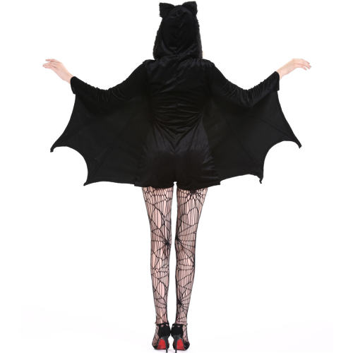 Sexy Halloween Horror Bat Costume Black Devil Uniform PQMR1706