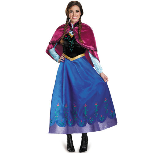 Anna Princess Fancy Dresses Girl Carnival Cosplay Blue Dress PQMR1732