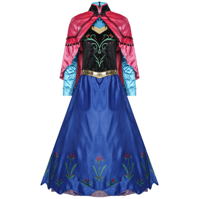 Anna Princess Fancy Dresses Girl Carnival Cosplay Blue Dress PQMR1732