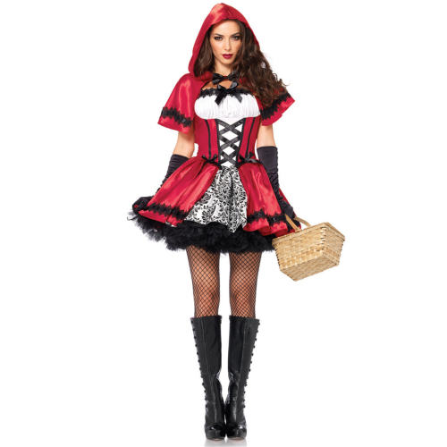 Little Red Riding Hood Fancy Dress Winter Fairy Tale Cosplay Costume PQMR248