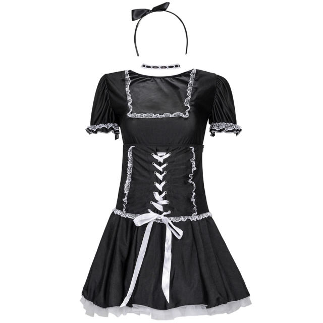 Sexy French Maid Costume Halloween Cosplay Costume PQMR18003