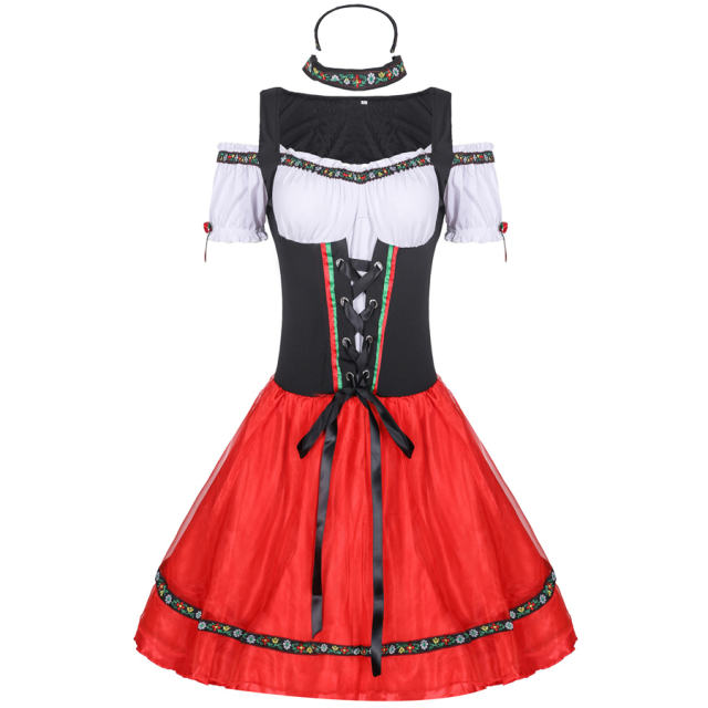Carnival Beer Girl Uniform Mardi Gras Bavarian Dress for Women PQMR8032