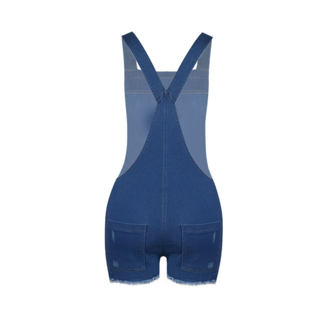 Blue Jeans Costume Hip Pop Denim Overalls For Women PQQM3668