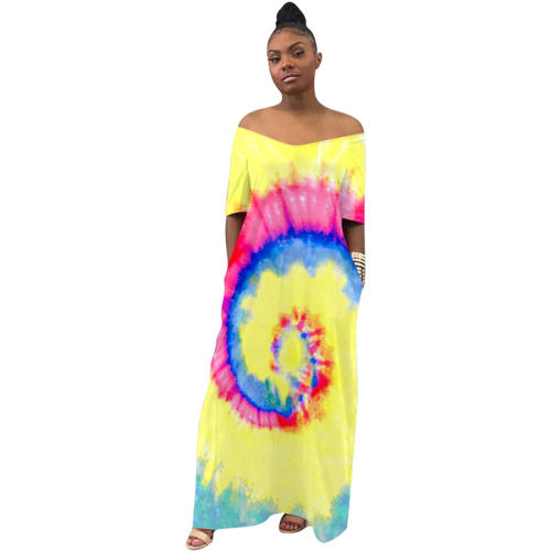 Vintage Casual Boho Dress Plus Size Fashion Maxi Dresses PQQM3725B