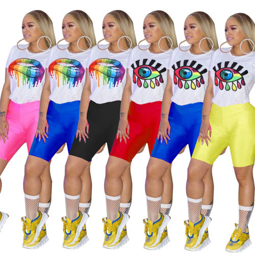 Women Sport Tracksuits Hip Pop Streetwear Summer Trendy Clothing PQQM3693