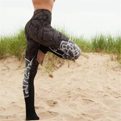 Digital Print Active Exercise Wear Fitness Capris Lift Butts Yoga Pants PQHY44B