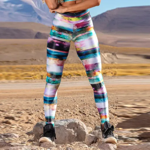 Galaxy Printing Gym Clothing High Waist Exercise Wear Lift Butts Sport Wear PQHY562