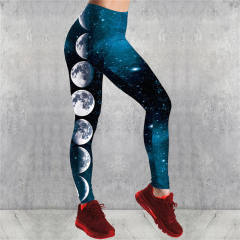 Moon Print Exercise Wear Activewear Sport Leggings PQHY207B