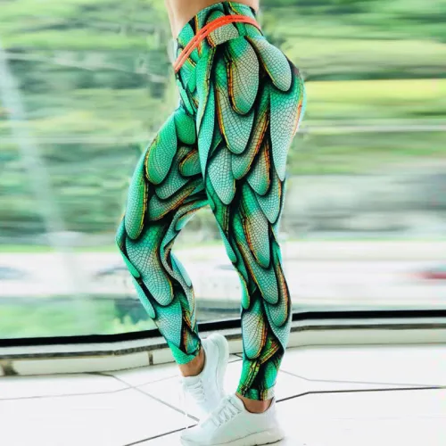 Women 3D Printing Exercise Wear Body Mechanics Leggings PQHYDZ07